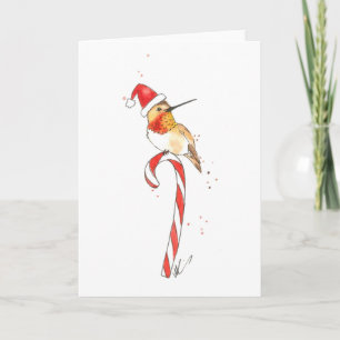 Carte de Noël de colibri