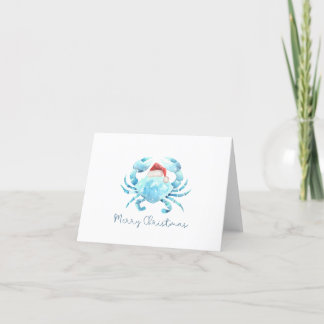 Carte de Noël de crabe