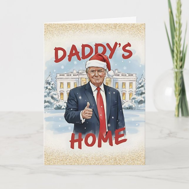 Carte de Noël de Daddy's Home Trump (Devant)