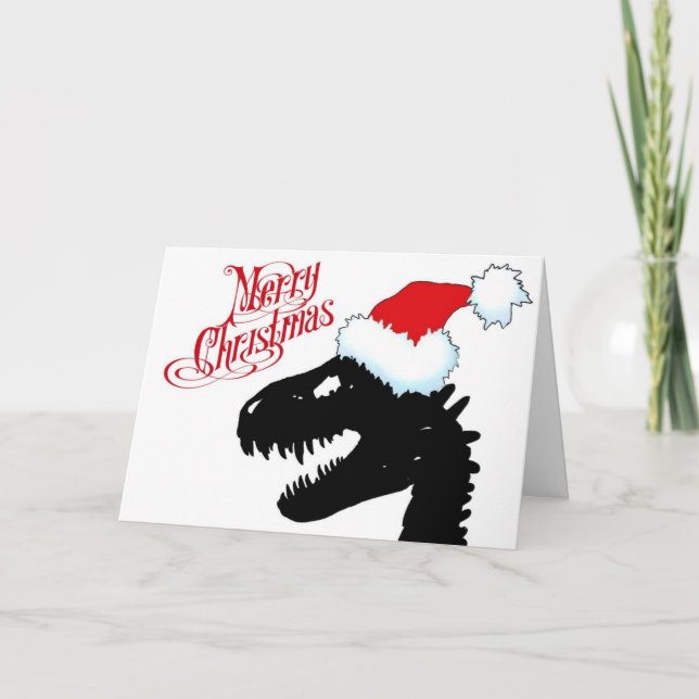 Carte de Noël de dinosaure (Devant)