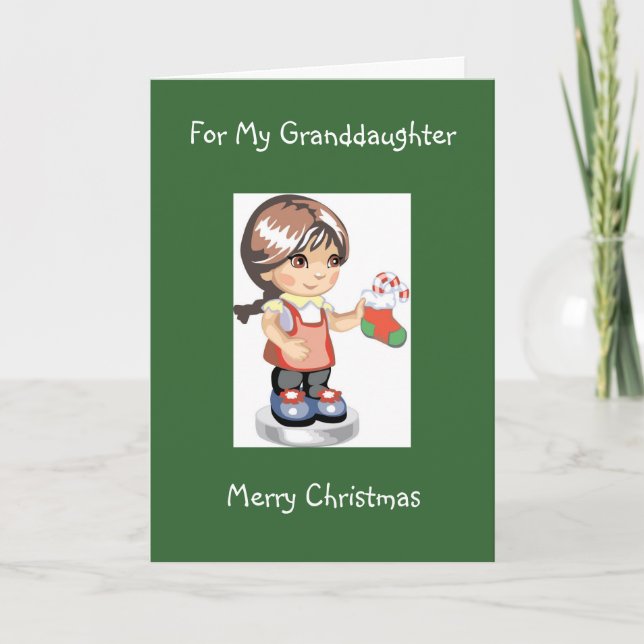 Carte de Noël de Diva pour sa petite-fille (Devant)