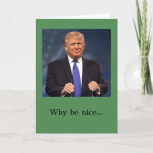 Carte de Noël de Donald Trump -- Vilain et Nice