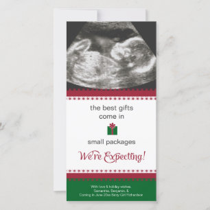 Carte de Noël de Faire-part de grossesse