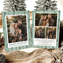 Carte de Noël de famille avec un nœud dessiné à la