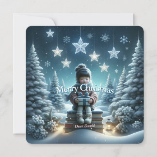 Carte de Noël de fantasy traditionnelle