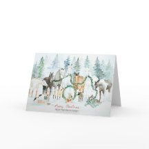 Carte de Noël de ferme