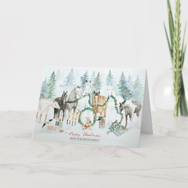 Carte de Noël de ferme (Devant)