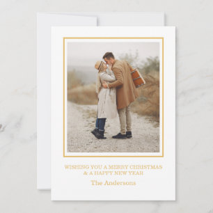 Carte de Noël de Fêtes Collage Photo Or Joyeux Noë