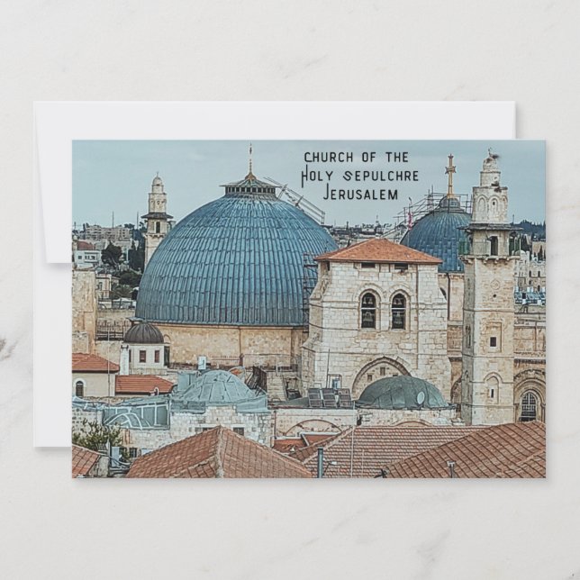 Carte de Noël de foi en Terre Sainte (Devant)