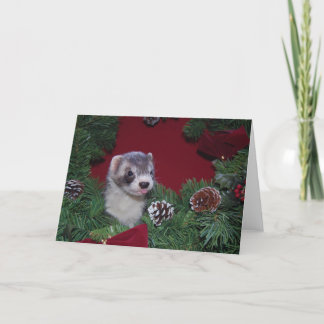 Carte de Noël de furet