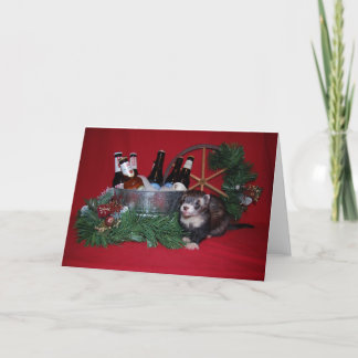 Carte de Noël de furet