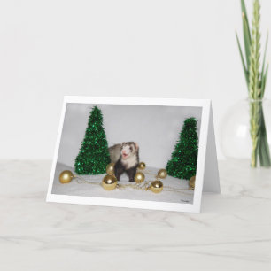 Carte de Noël de furet