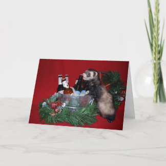 Carte de Noël de furet