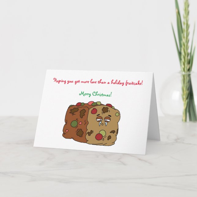 Carte de Noël de gâteau de fruits secs (Devant)