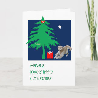Carte de Noël de golden retriever
