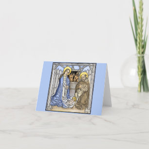 CARTE DE NOËL DE GRAVURE SUR BOIS EN NATIVITÉ