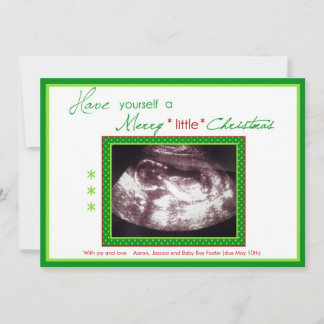 Carte de Noël de grossesse - Ultrasonic Photo