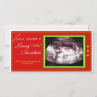 Carte de Noël de grossesse - Ultrasonic Photo