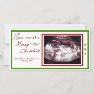 Carte de Noël de grossesse - Ultrasonic Photo