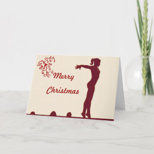 Carte de Noël de gymnaste