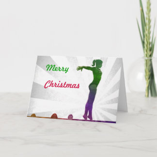 Carte de Noël de gymnaste