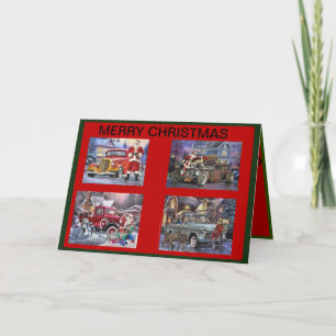 Carte de Noël de hot rod