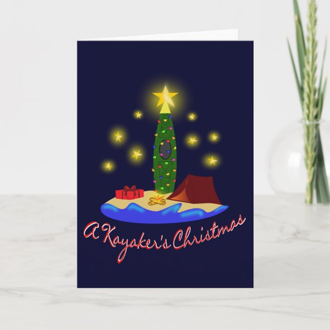 Carte de Noël de Kayakers (Devant)