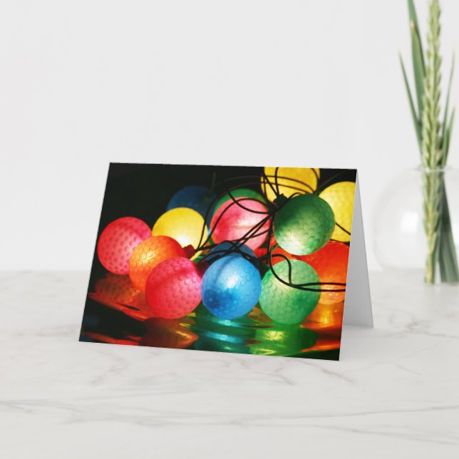 Carte de Noël de la balle de golf (Devant)