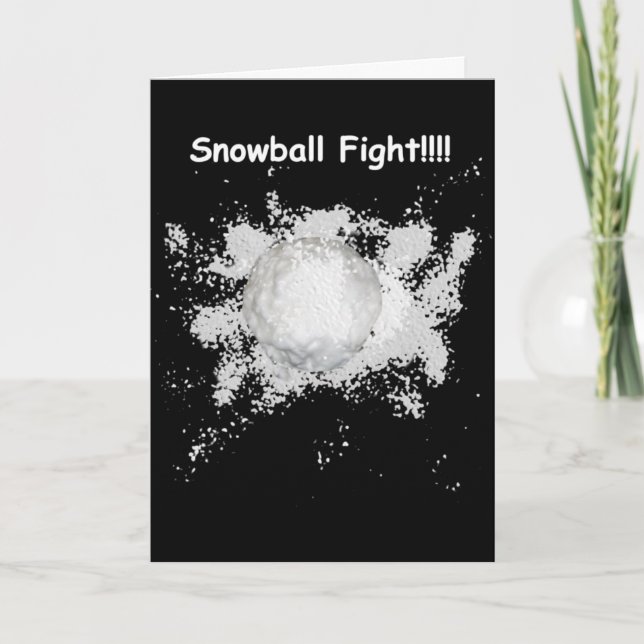 Carte de Noël de la bataille de snowball (Devant)