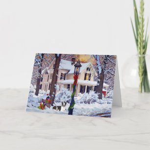 Carte de Noël de la boîte aux lettres Boston Terri
