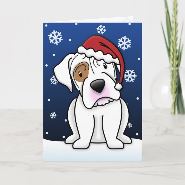 Carte de Noël de la boîte blanche de Kawaii (Devant)