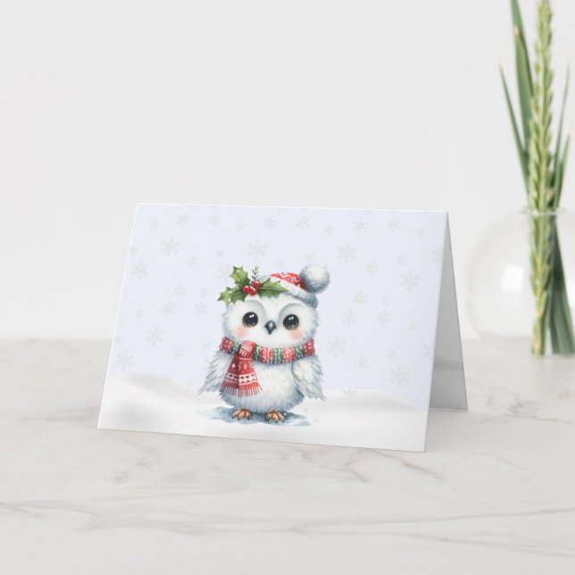 Carte de Noël de la Chouette des Fêtes (Devant)