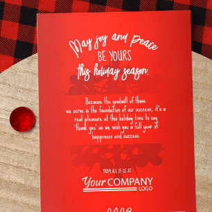 Carte de Noël de la compagnie Ruby Red Snowflake
