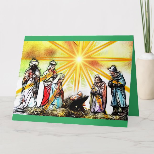 Carte de Noël de la crèche (Devant)