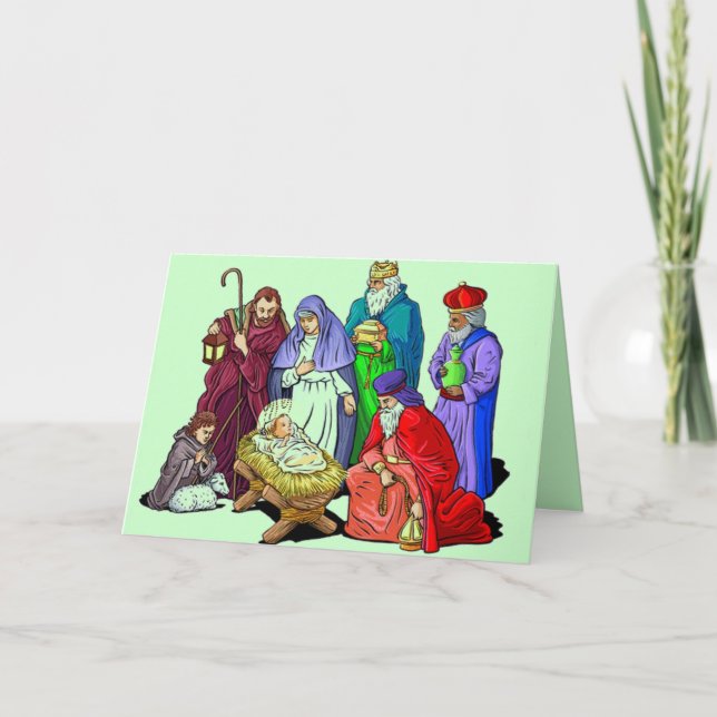 carte de Noël de la crèche (Devant)
