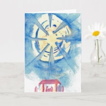 Carte de Noël de la crèche