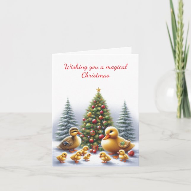 Carte de Noël de la famille Duck (Devant)
