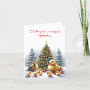 Carte de Noël de la famille Duck