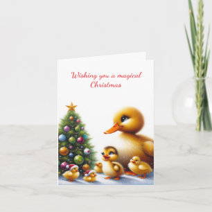 Carte de Noël de la famille Duck