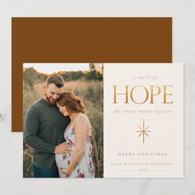 Carte de Noël de la famille Golden Hope (Devant / Derrière)