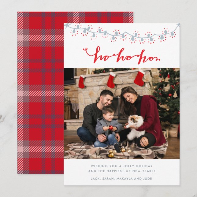 Carte de Noël de la famille père Noël (Devant / Derrière)