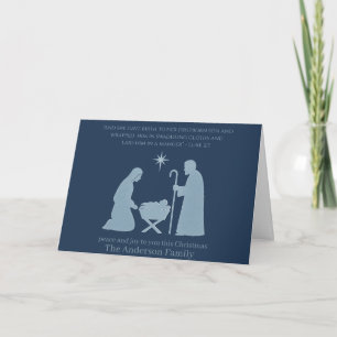 Carte de Noël de la Nativité - Baby Jesus in the M