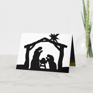 Carte de Noël de la Nativité de Dinosaur surprise