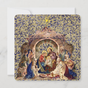 Carte de Noël de la Nativité du Christ