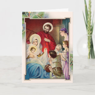 Carte de Noël de la Nativité religieuse