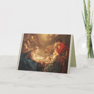 Carte de Noël de la Nativité vintage