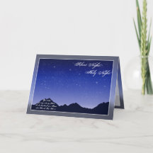 Carte de Noël de la nuit Sainte