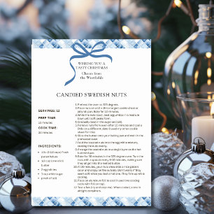 Carte de Noël de la recette de noix suédoise en co