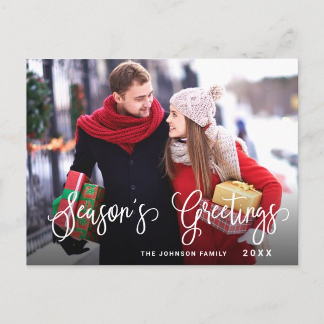 Carte de Noël de la saison moderne (Devant)