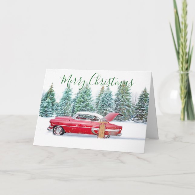 Carte de Noël de la scène de la neige classique en (Devant)